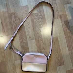 Kate Spade leather crossbody purse pink/gold